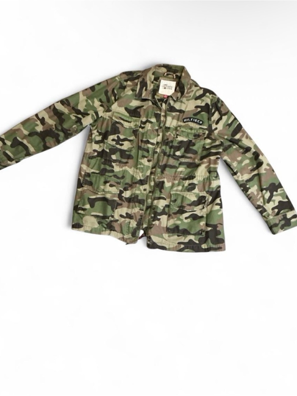 Tommy Hilfiger Green Camo Field Jacket XXL
